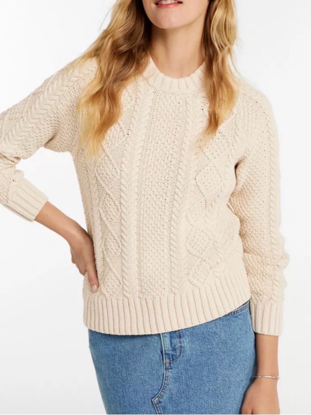 L.L. Bean Women's Signature Cotton Fisherman Sweater, Crewneck